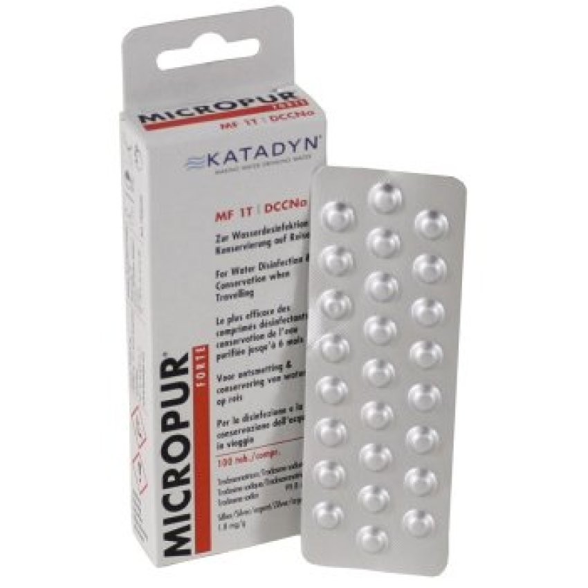 Tabletten zur Wasserdesinfektion, Typ Katadyn, »Micropur Forte MF 1T«, 100 Stück
