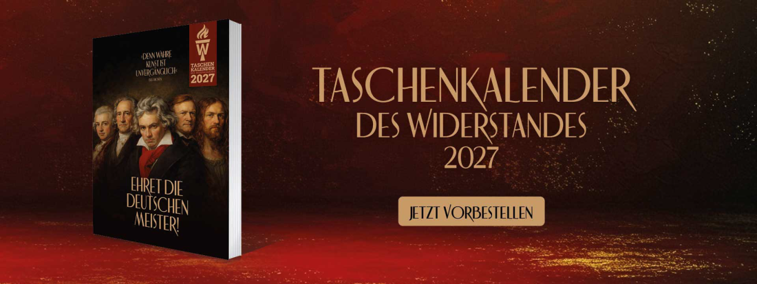 NEU - vorbestellen: Taschenkalender des Widerstandes 2027 - "Ehret die Deutschen Meister!"